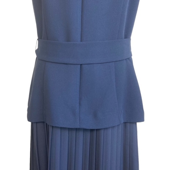 Vintage 90s Dark Academia Whimsygoth Preppy Pleated Maxi Dress Drop Waist Sz 10 - Picture 10 of 15